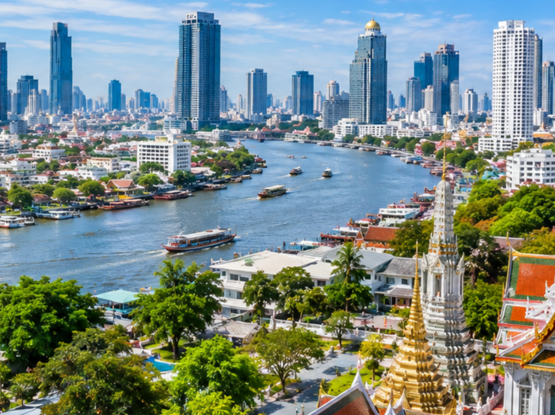 AI Illustration of Bangkok cityscape