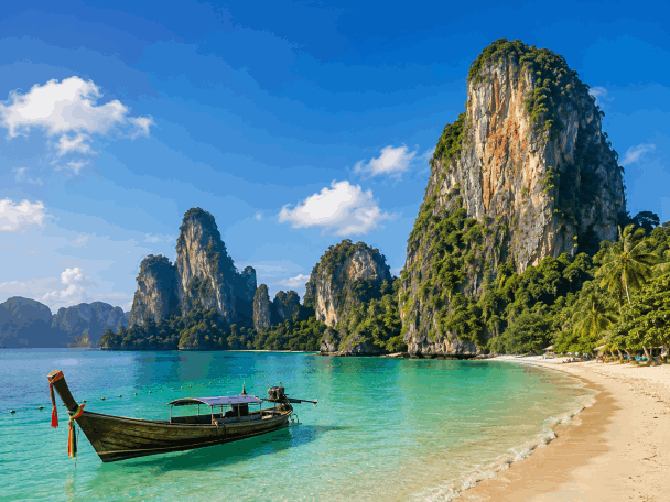 AI Illustration of Krabi coastline