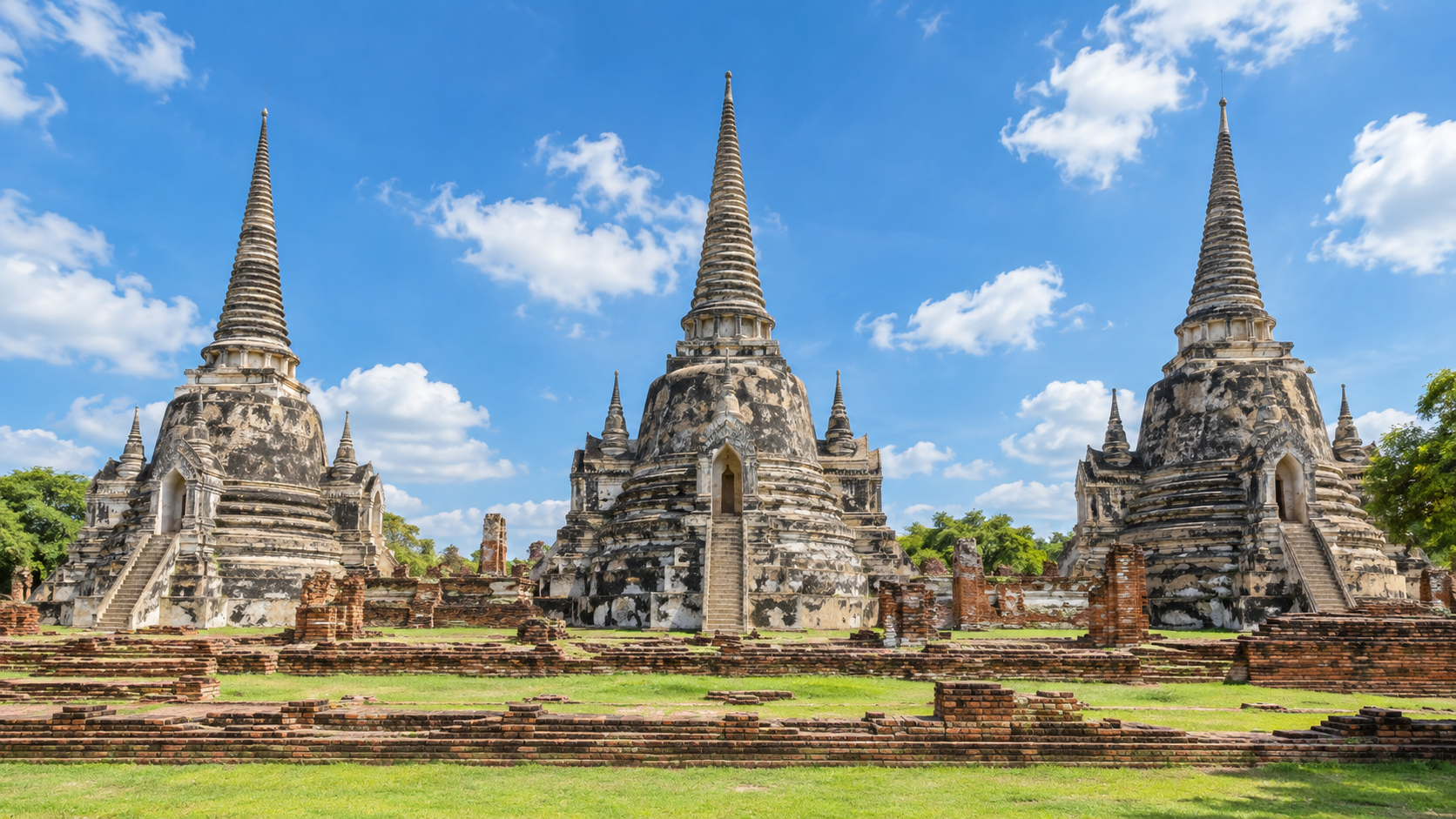 AI Illustration of Ayutthaya Old Town temples
