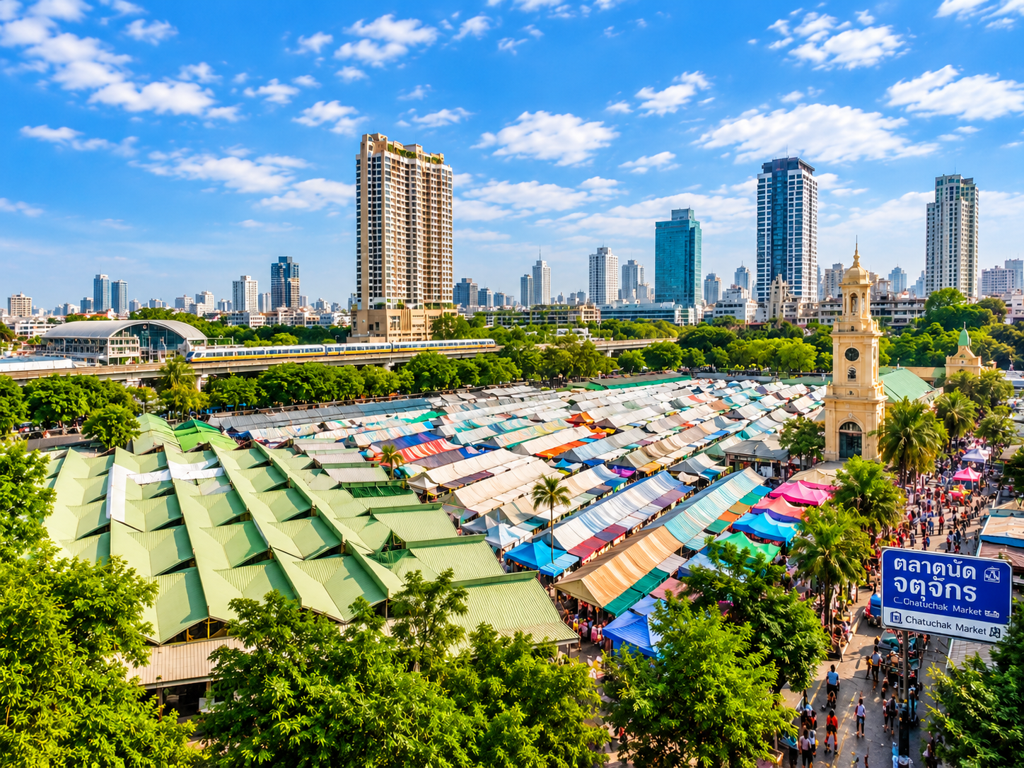 AI Illustration of Chatuchak Weekend Market