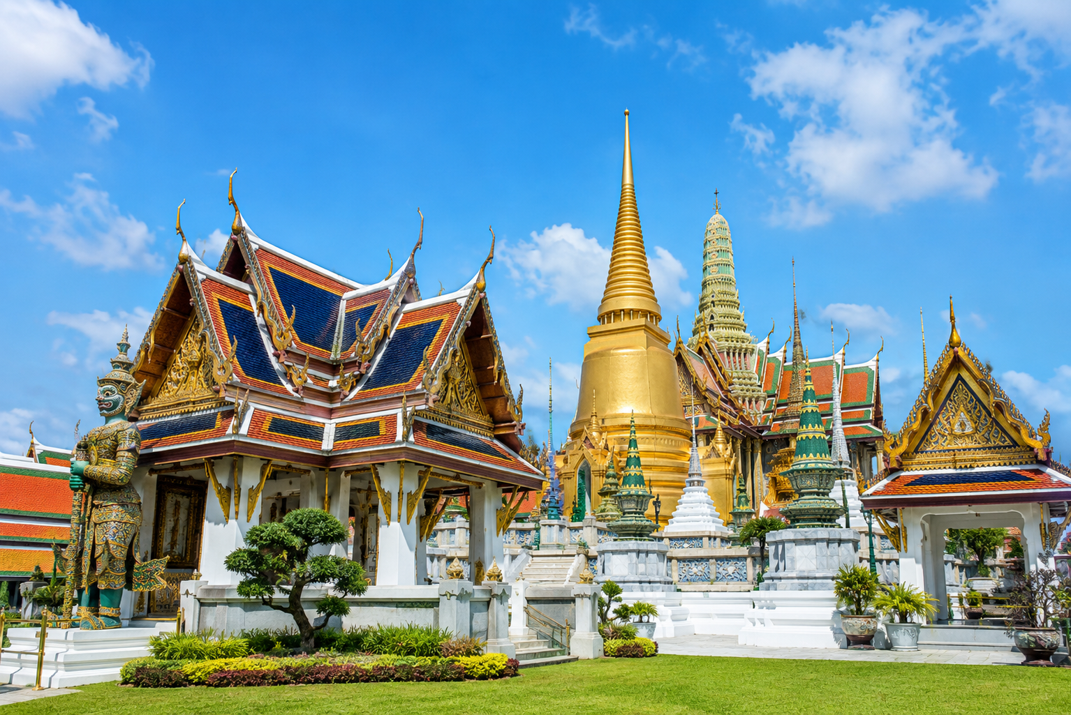AI illustration of the Grand Palace complex, Bangkok
