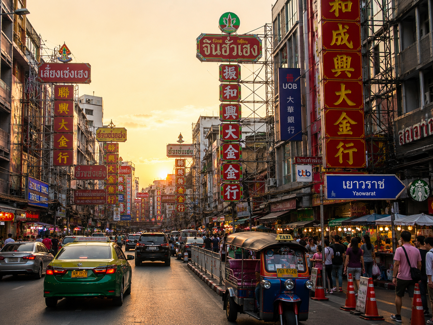AI Illustration of Yaowarat Road