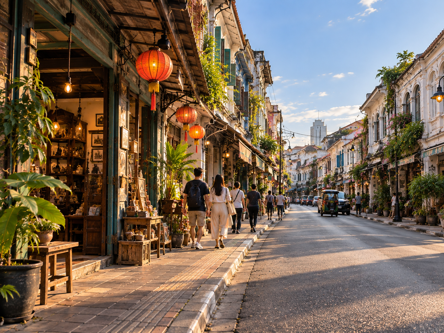 AI Illustration of Song Wat Road & Old Shophouses
