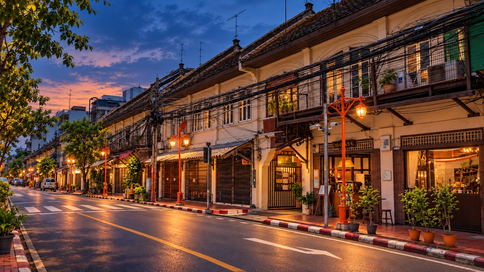 AI Illustration of Song Wat at dusk
