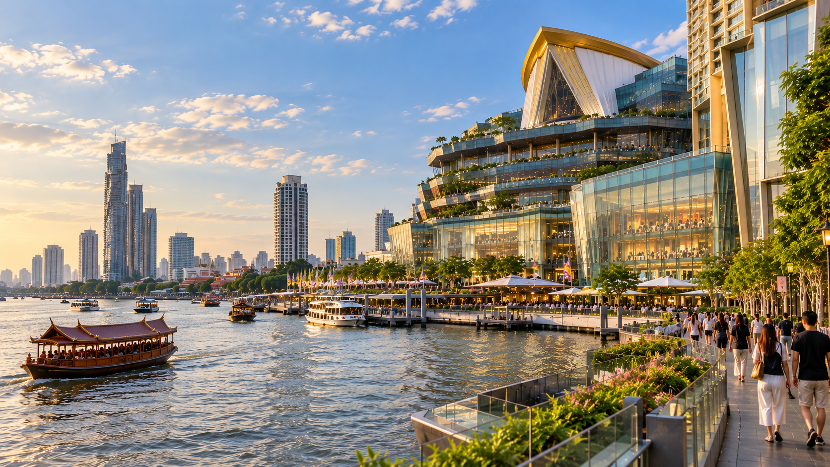 AI Illustration of ICONSIAM by the Chao Phraya River