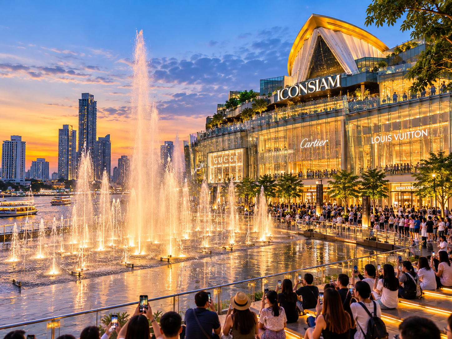 AI Illustration of The ICONIC Multimedia Water Features