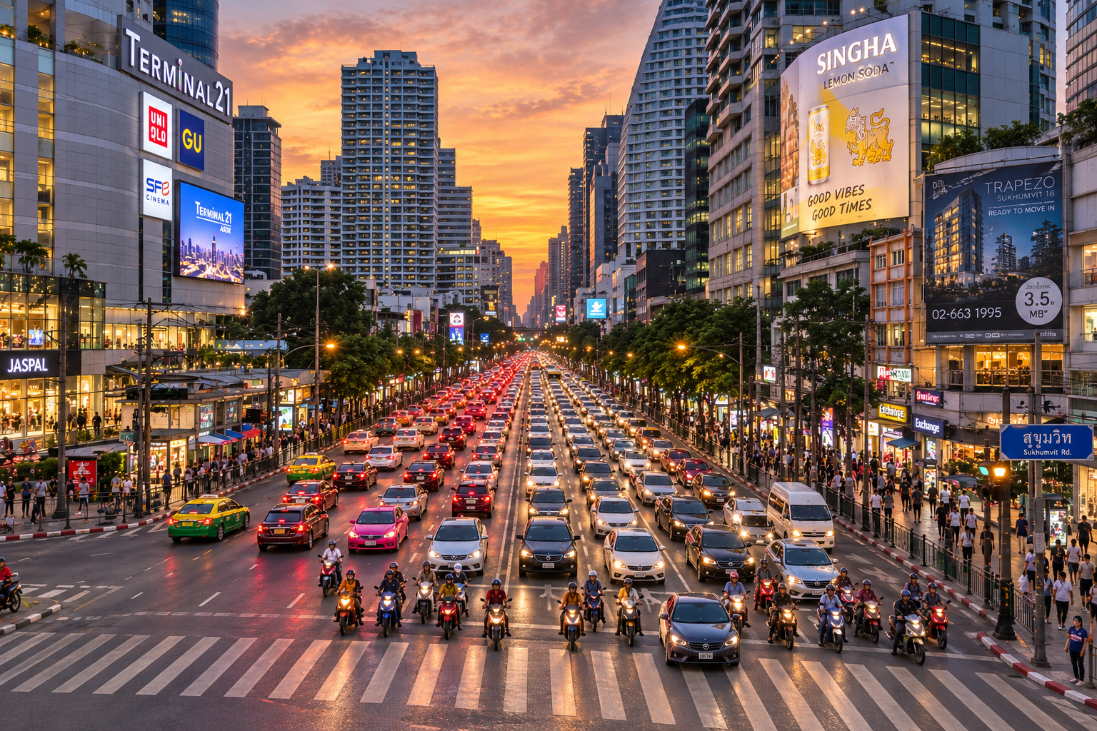 AI Illustration of Asok Evening
