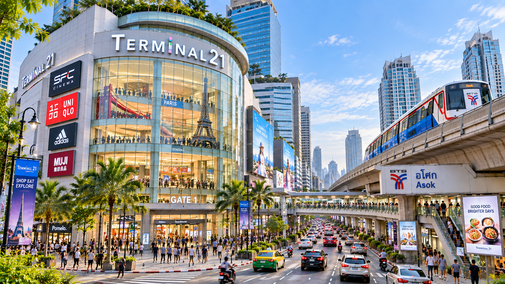 AI Illustration of Terminal 21 Asok