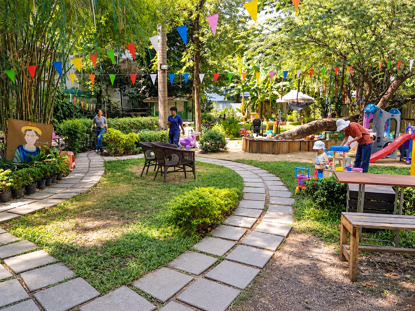 AI Illustration of Kru Angoon Garden