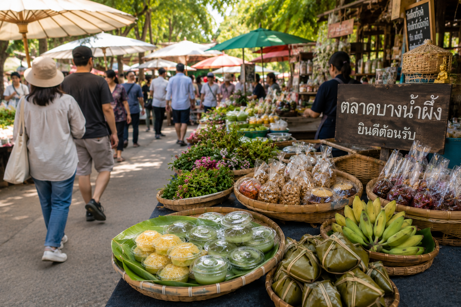 Illustration of Bang Nam Phueng Market