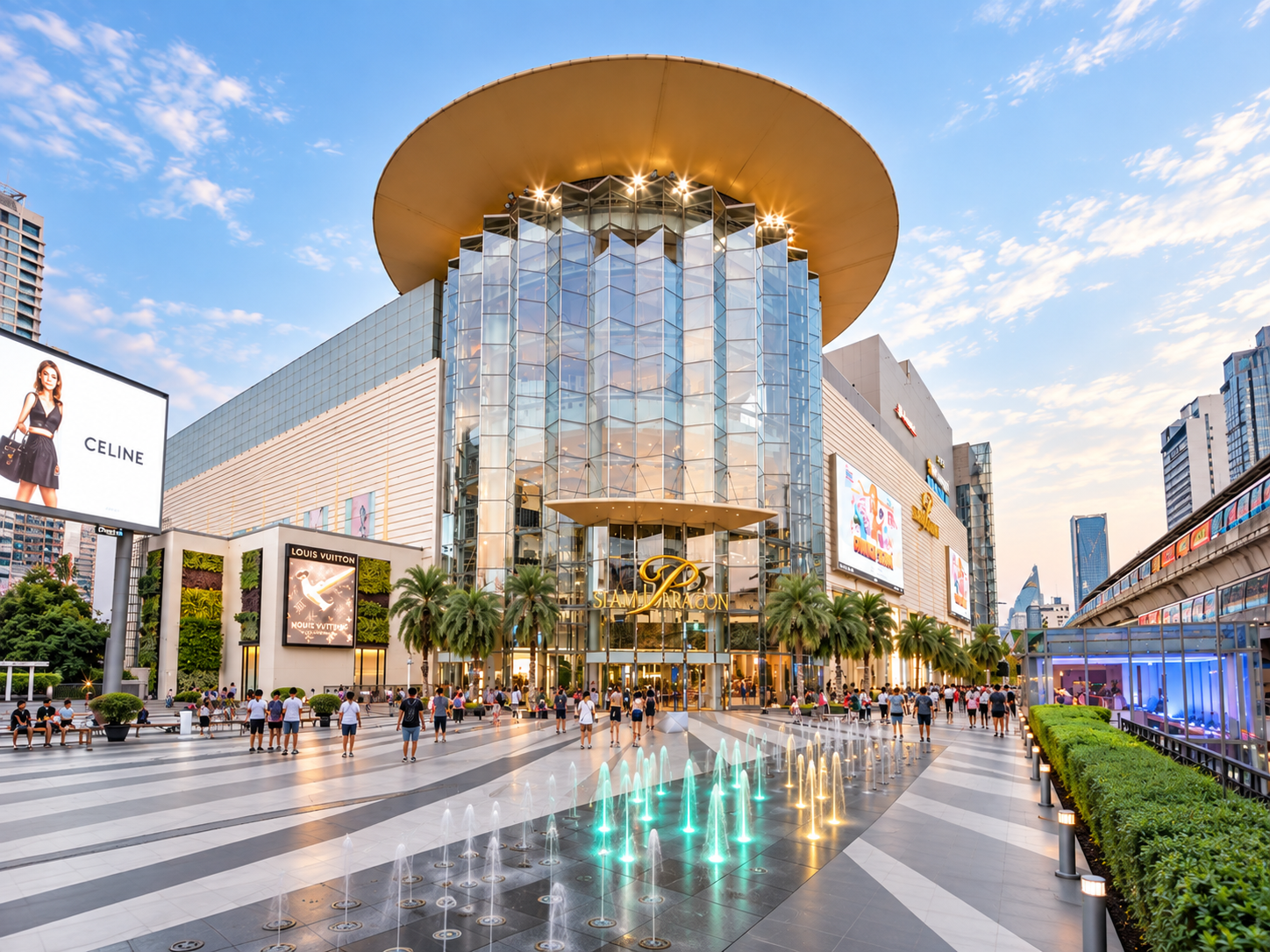 AI Illustration of Siam Paragon evening