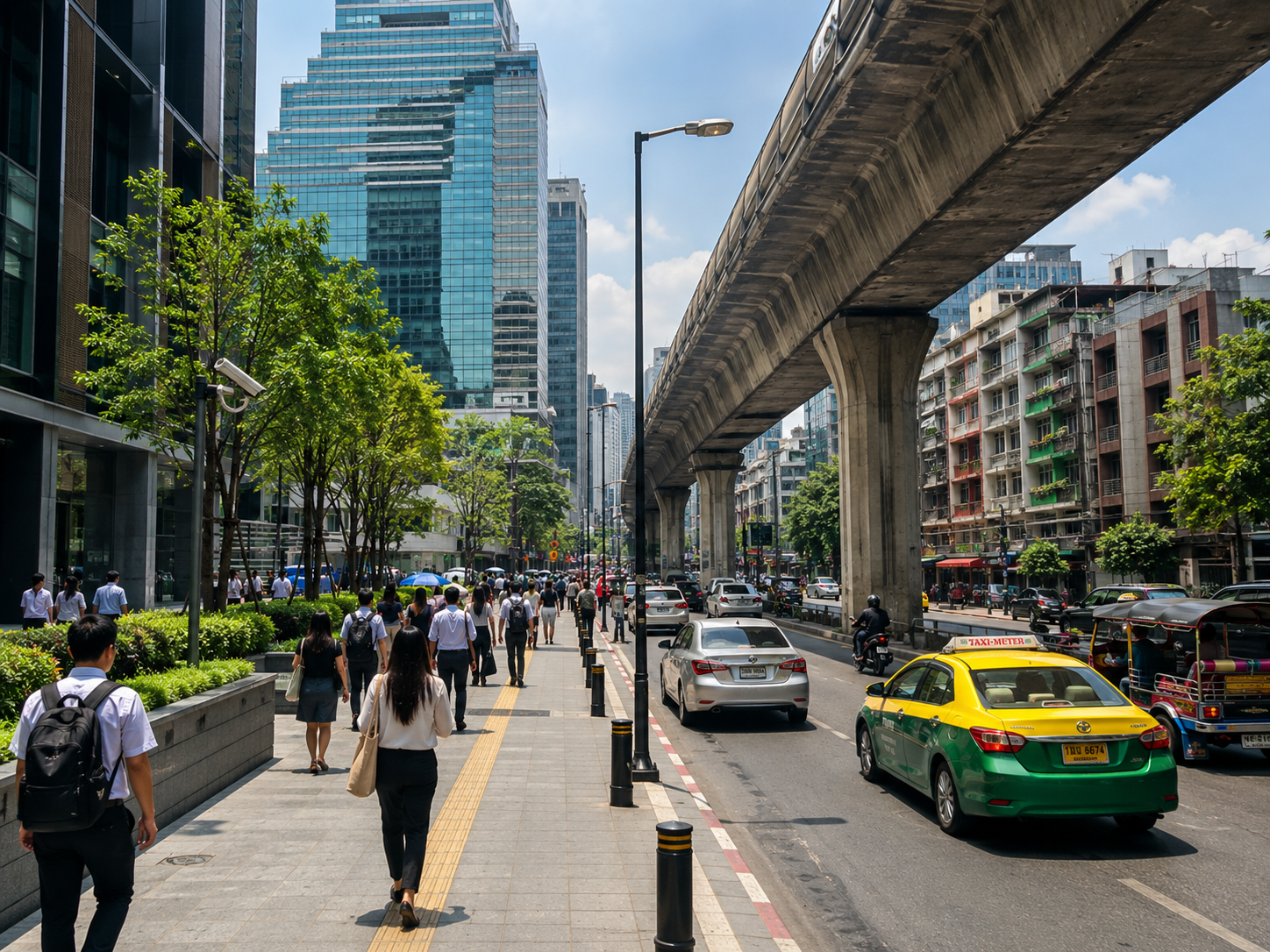 AI Illustration of Walk into Silom