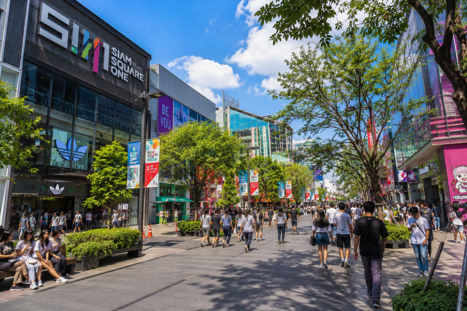 AI Illustration of Siam Square