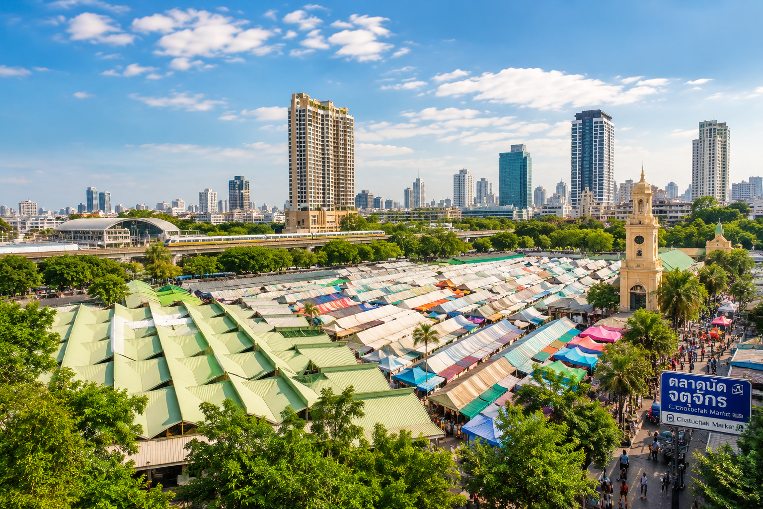 AI Illustration of Chatuchak Weekend Market