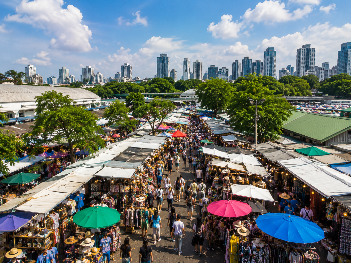 AI Illustration of Chatuchak Weekend Market