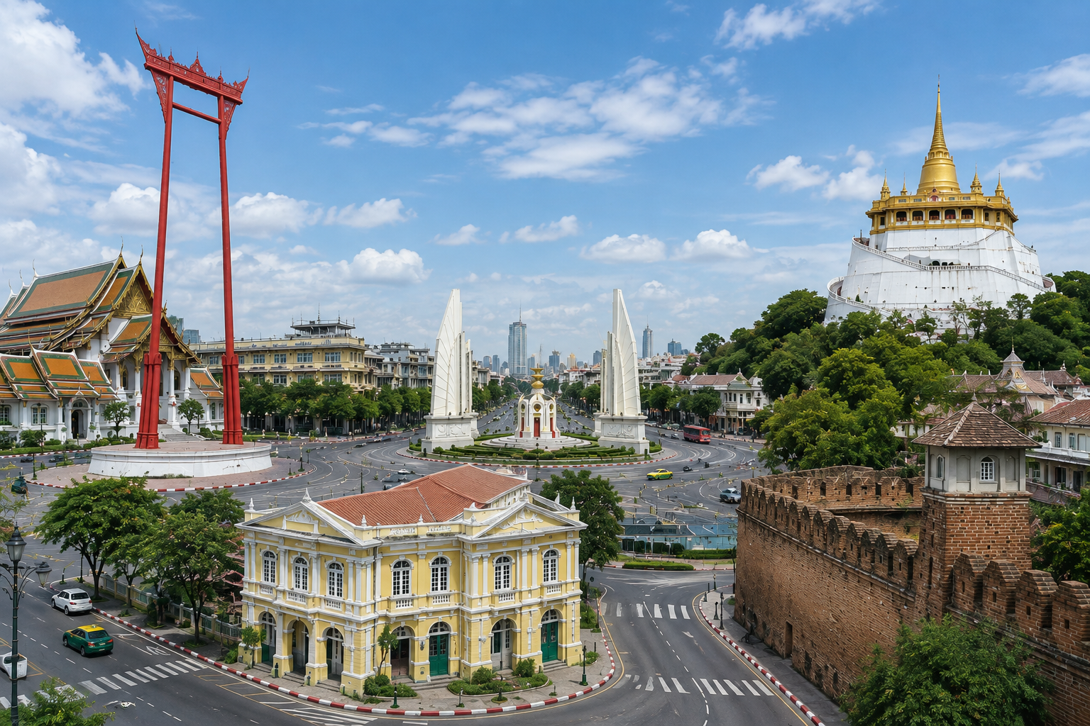 AI Illustration of Golden Mount and Old Bangkok